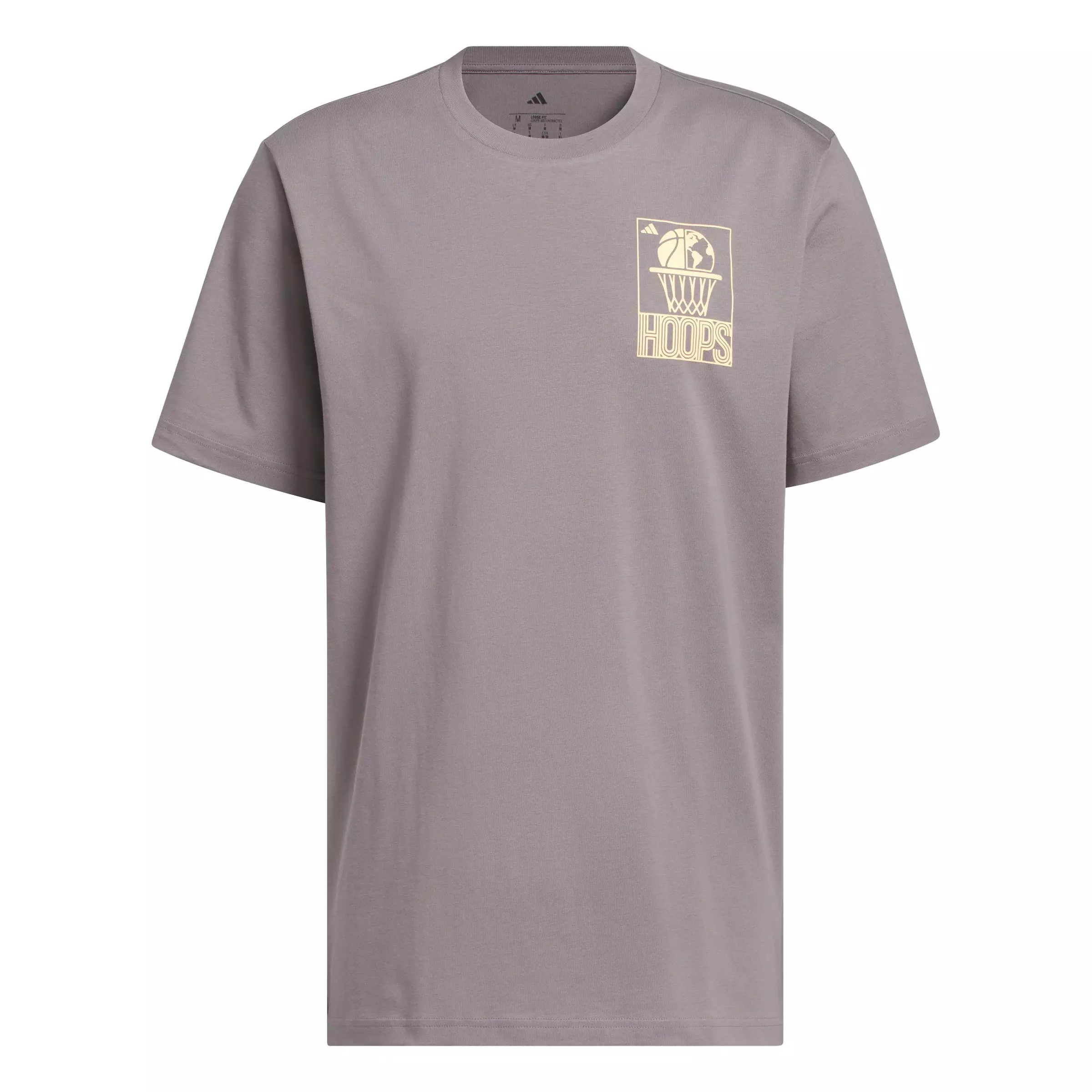adidas Men's World Wide Hoops Graphic T-Shirt - Tan - TAN