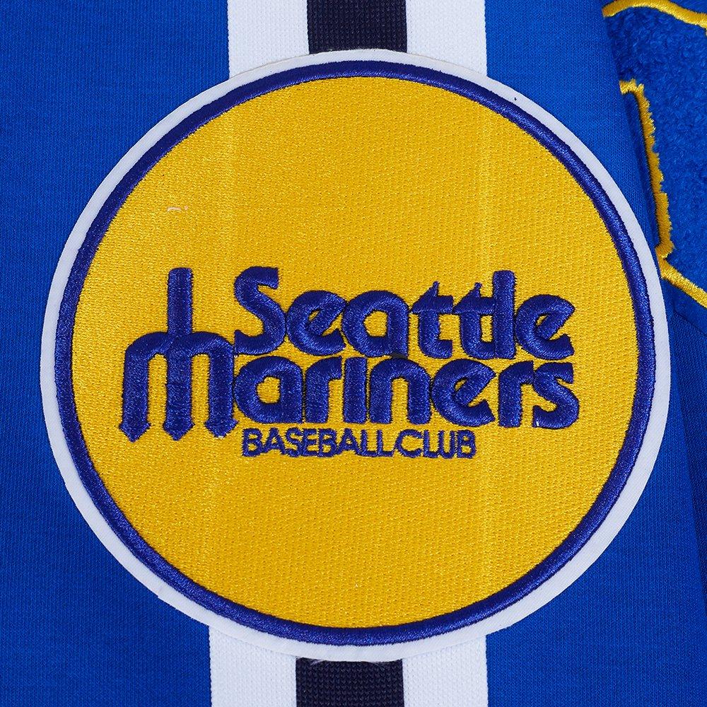Pro Standard Men's MLB Seattle Mariners Cooperstown Logo Pro Game Day Double Knit Jacket - ROYAL/WHITE