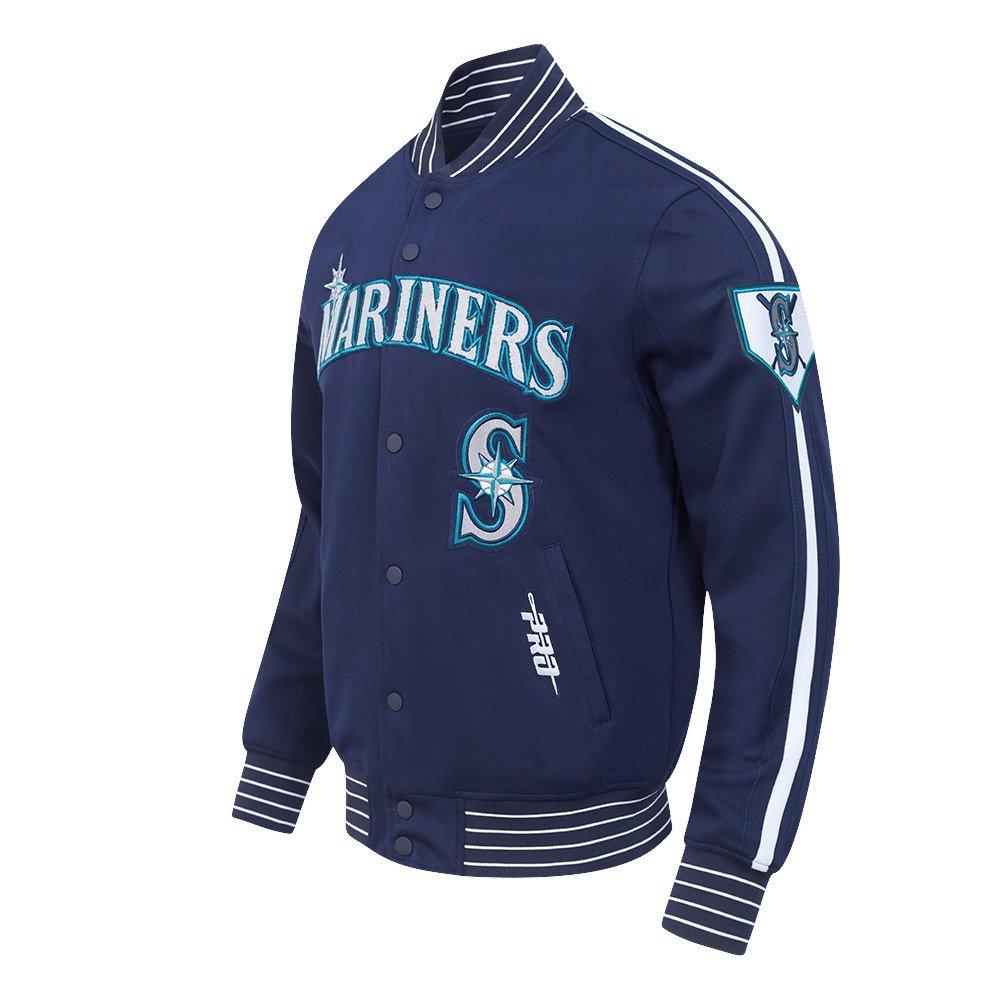 Pro Standard Men's MLB Seattle Mariners Current Logo Pro Game Day Double Knit Jacket - NAVY/WHITE