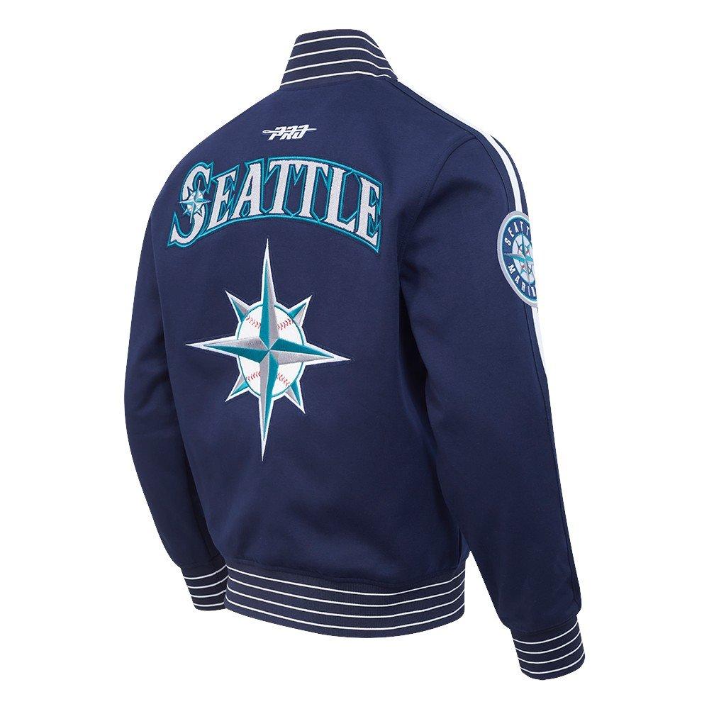 Pro Standard Men's MLB Seattle Mariners Current Logo Pro Game Day Double Knit Jacket - NAVY/WHITE