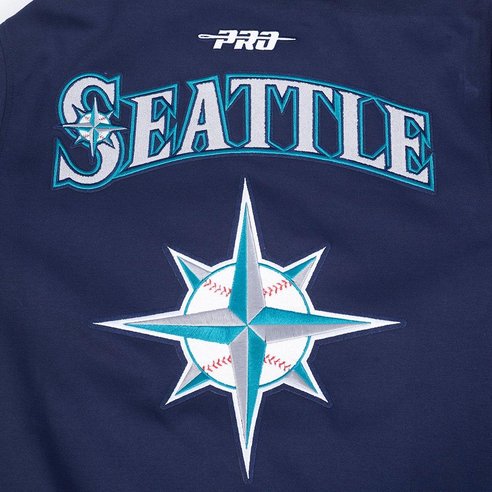 Pro Standard Men's MLB Seattle Mariners Current Logo Pro Game Day Double Knit Jacket - NAVY/WHITE