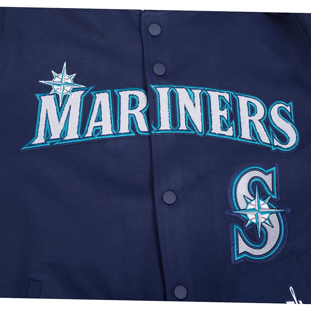 Pro Standard Men's MLB Seattle Mariners Current Logo Pro Game Day Double Knit Jacket - NAVY/WHITE