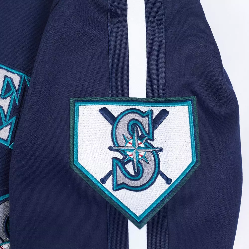 Pro Standard Men's MLB Seattle Mariners Current Logo Pro Game Day Double Knit Jacket - NAVY/WHITE