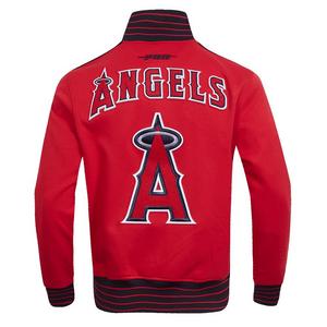 Pro Standard Men's MLB Los Angeles Angels Current Logo Pro Game Day Double Knit Jacket - RED/BLACK/WHITE