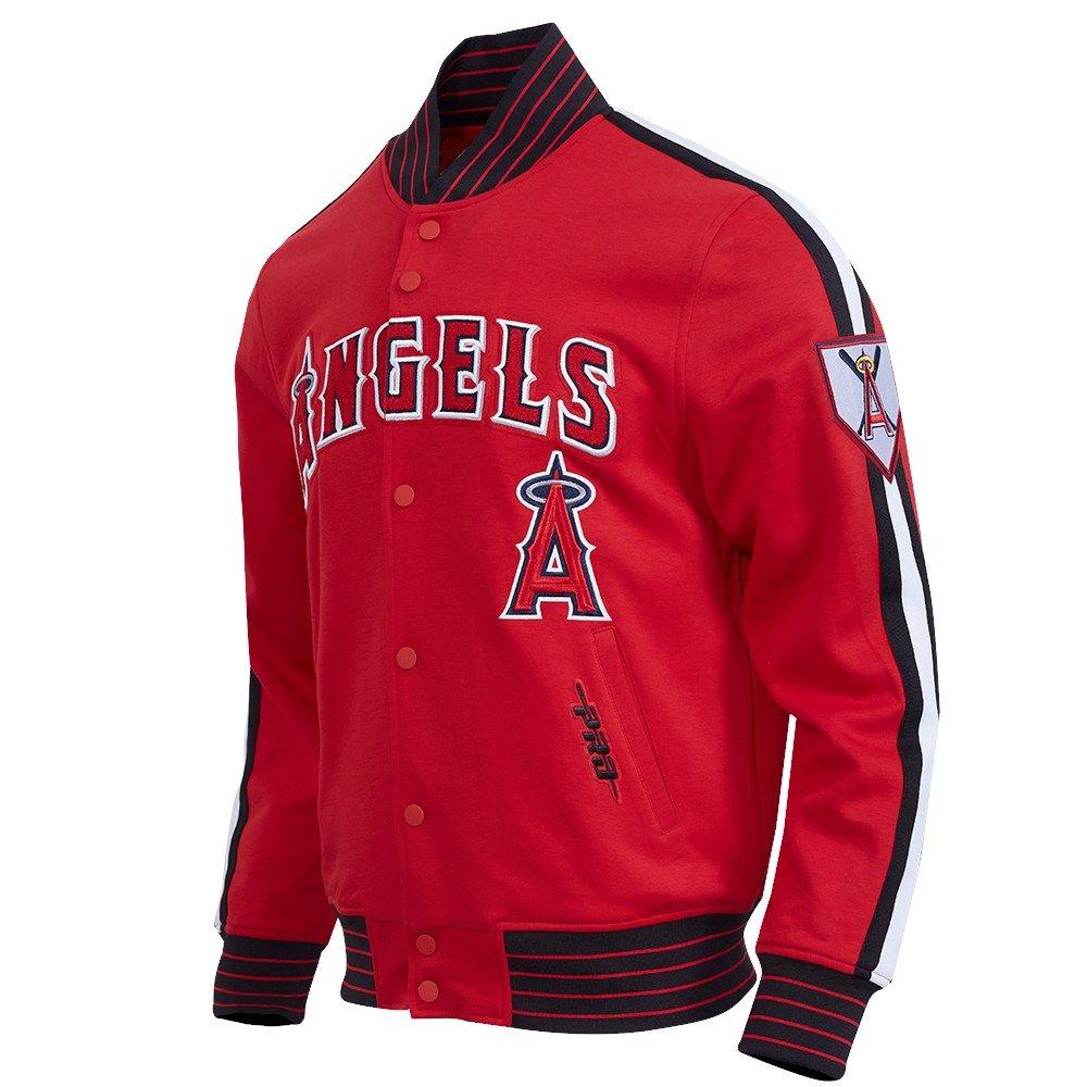 Pro Standard Men's MLB Los Angeles Angels Current Logo Pro Game Day Double Knit Jacket - RED/BLACK/WHITE