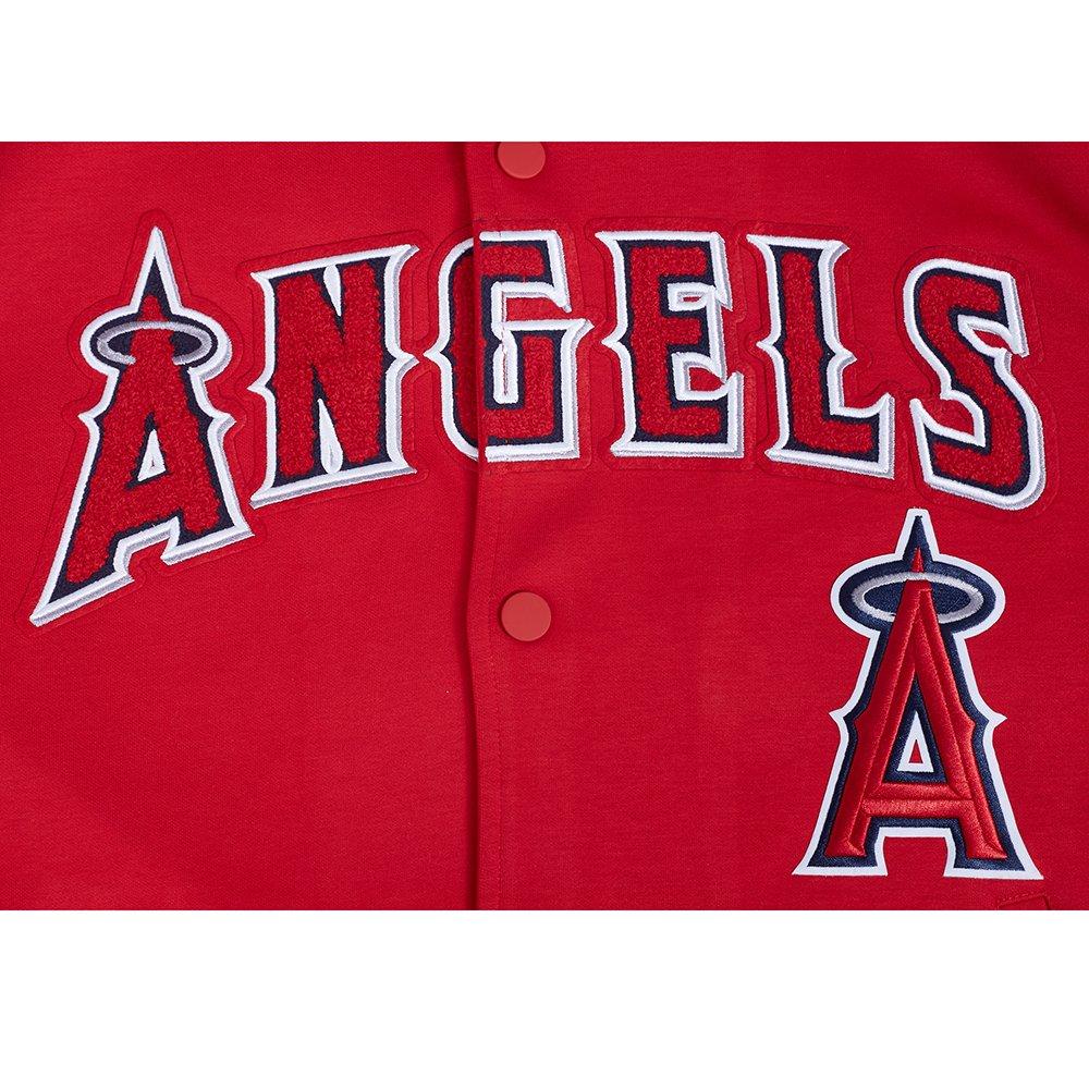 Pro Standard Men's MLB Los Angeles Angels Current Logo Pro Game Day Double Knit Jacket - RED/BLACK/WHITE
