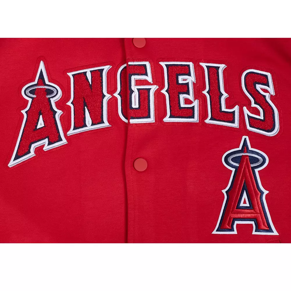 Pro Standard Men's MLB Los Angeles Angels Current Logo Pro Game Day Double Knit Jacket - RED/BLACK/WHITE