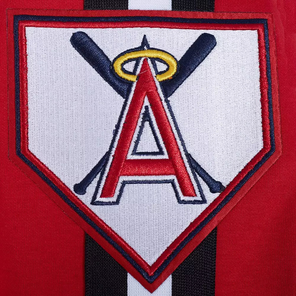 Pro Standard Men's MLB Los Angeles Angels Current Logo Pro Game Day Double Knit Jacket - RED/BLACK/WHITE