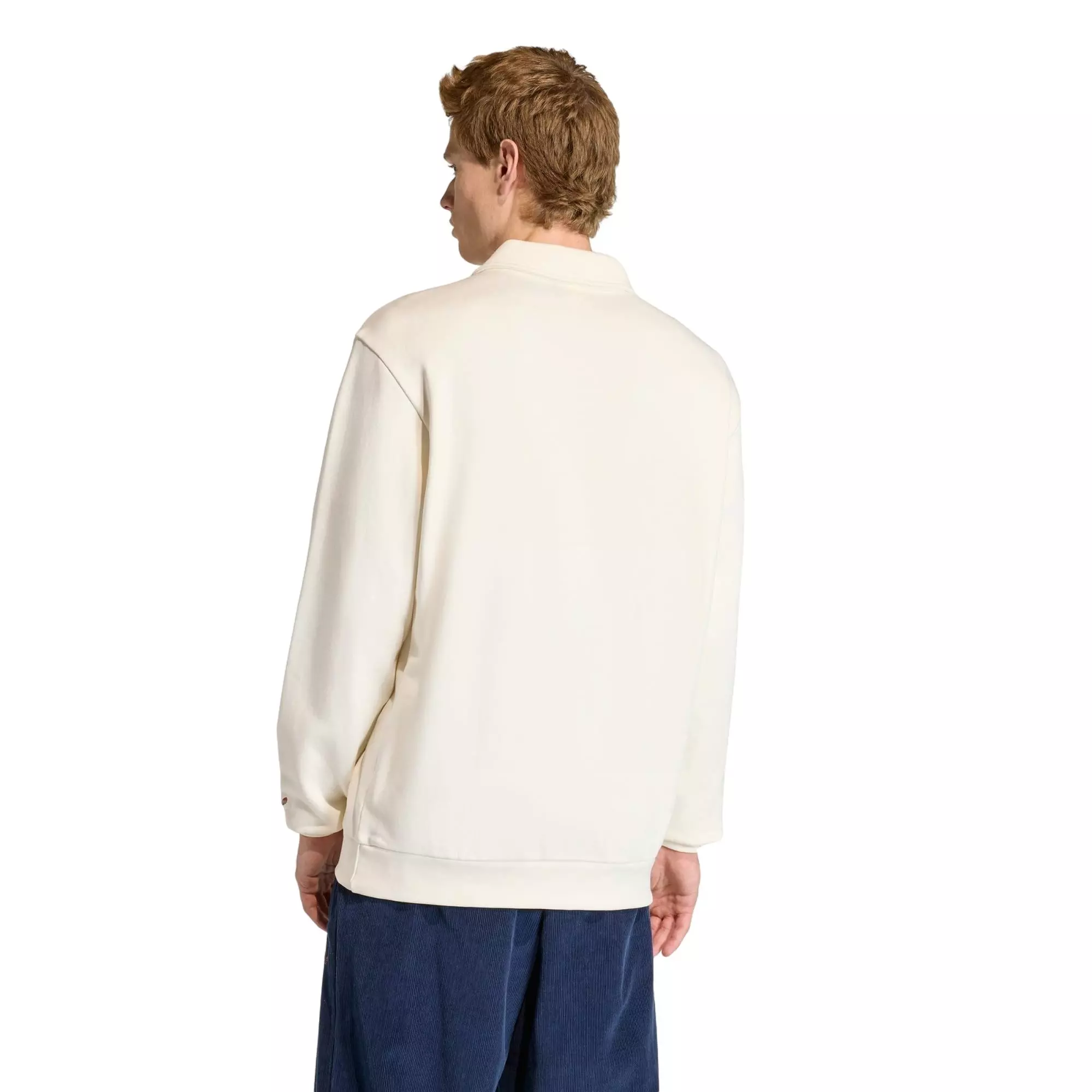 adidas Men's Jude Bellingham Loose Half Zip Sweatshirt - Cream - CREAM