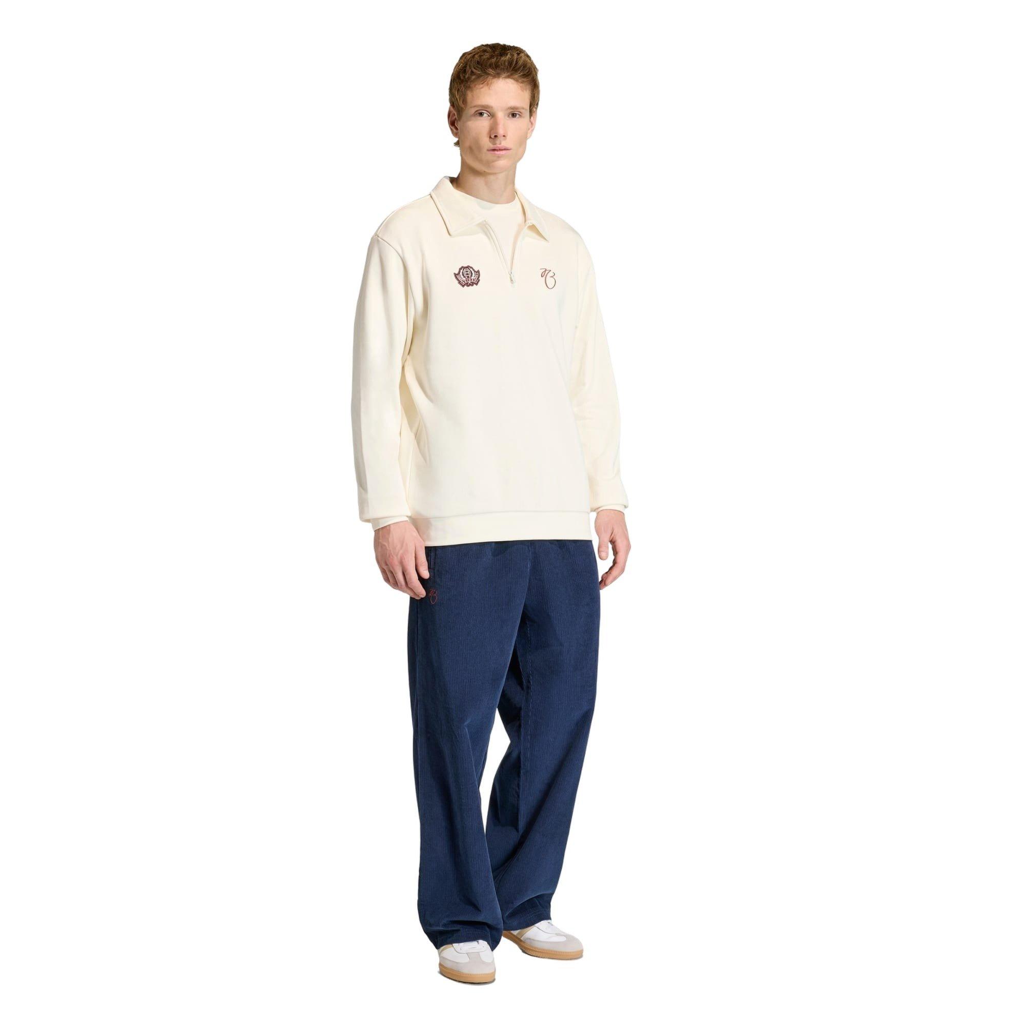 Jude Bellingham Loose Half Zip Sweatshirt -Cream - CREAM Thumbnail View 5