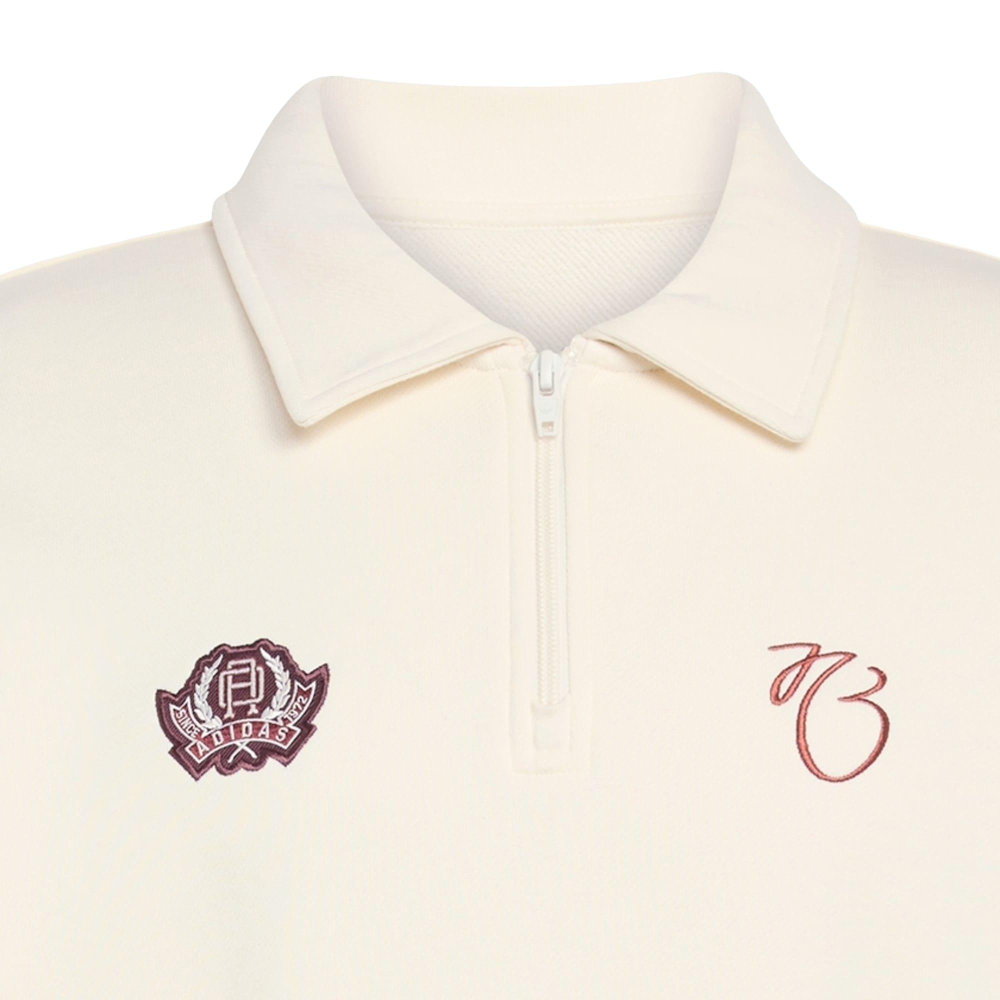 adidas Men's Jude Bellingham Loose Half Zip Sweatshirt - Cream - CREAM Thumbnail View 7