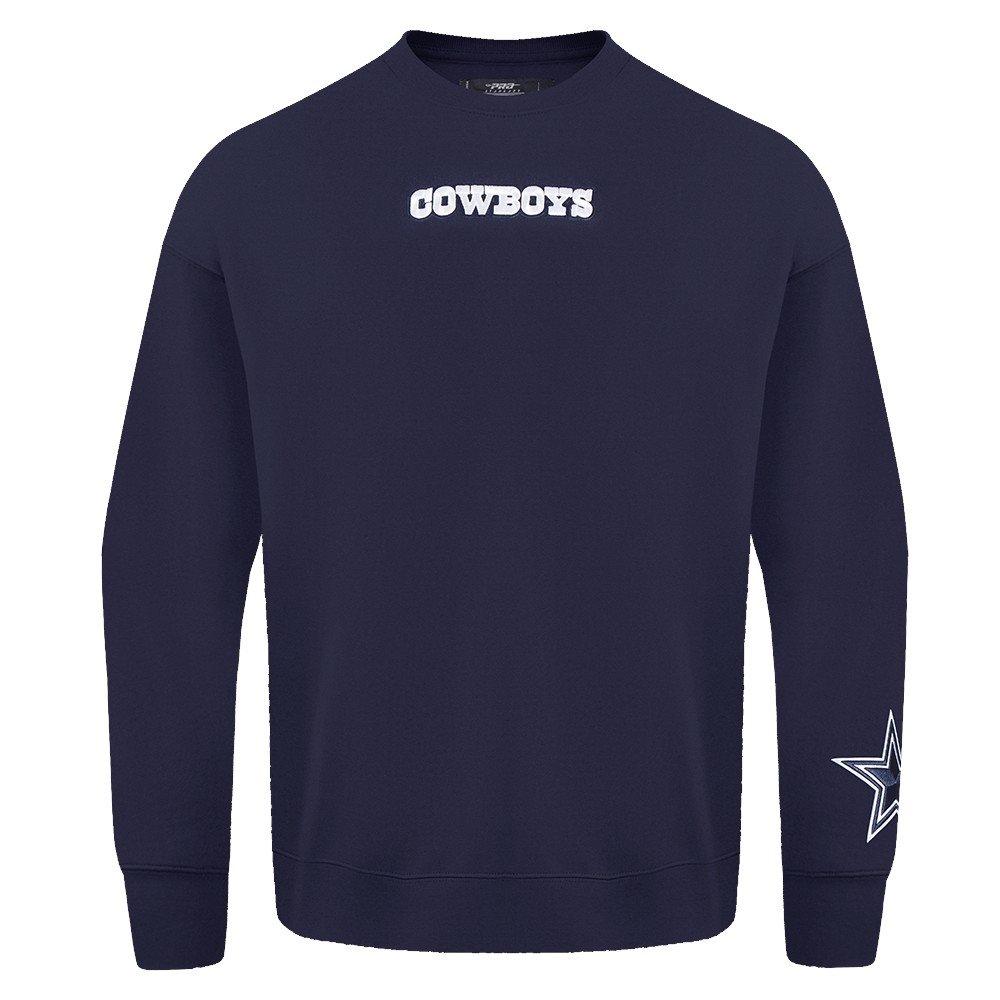 Pro Standard Men's NFL Dallas Cowboys Wingspan Drop Shoulder Fleece Crewneck - Navy - NAVY
