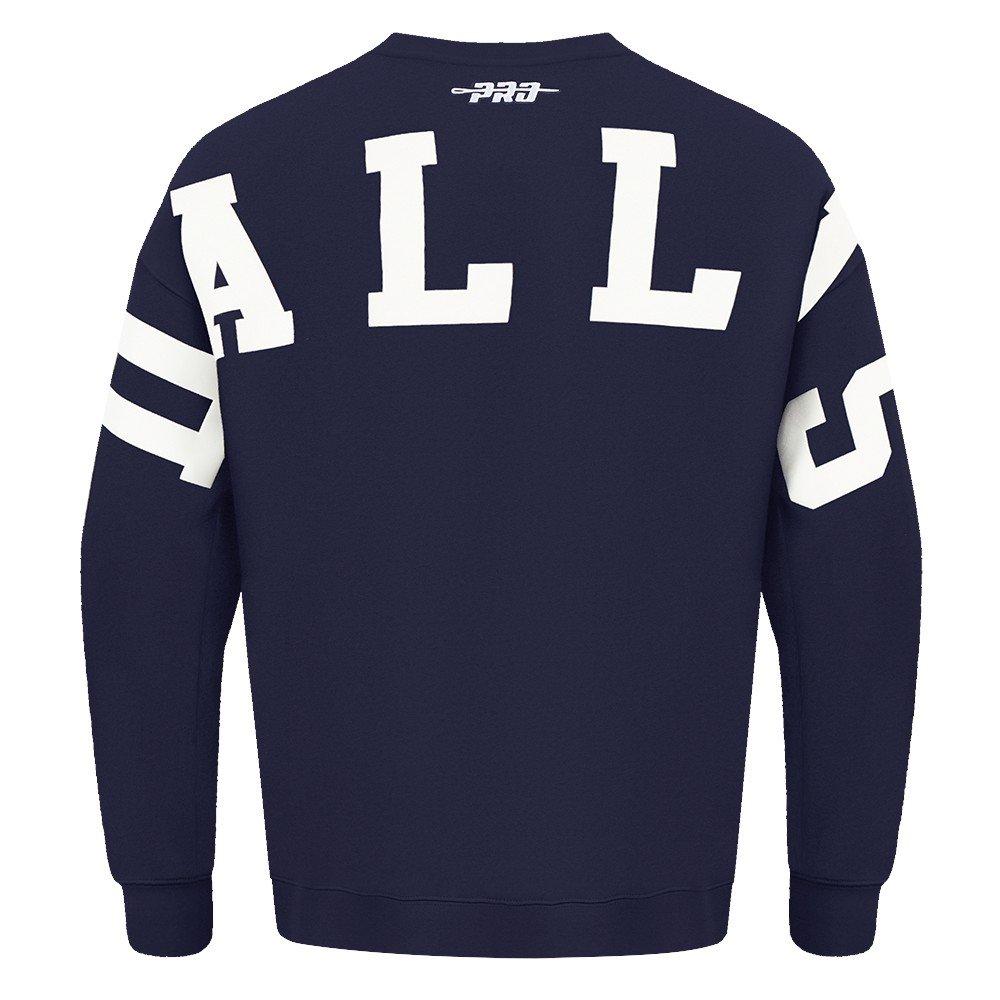 Pro Standard Men's NFL Dallas Cowboys Wingspan Drop Shoulder Fleece Crewneck - Navy - NAVY