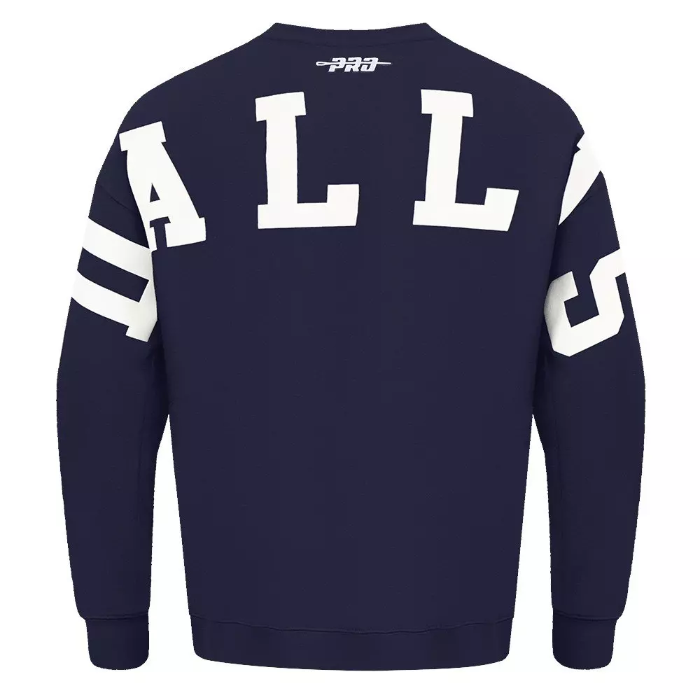 Pro Standard Men's NFL Dallas Cowboys Wingspan Drop Shoulder Fleece Crewneck - Navy - NAVY