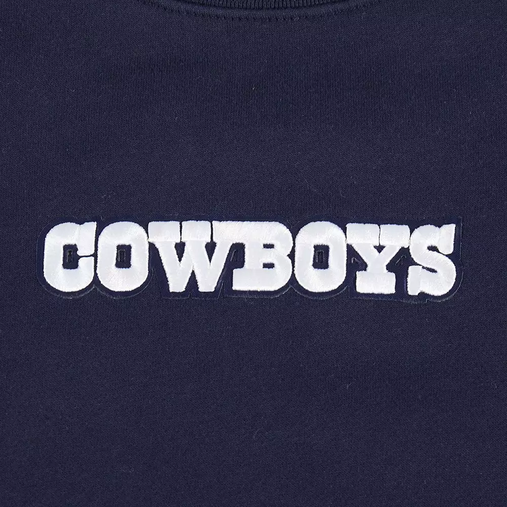 Pro Standard Men's NFL Dallas Cowboys Wingspan Drop Shoulder Fleece Crewneck - Navy - NAVY