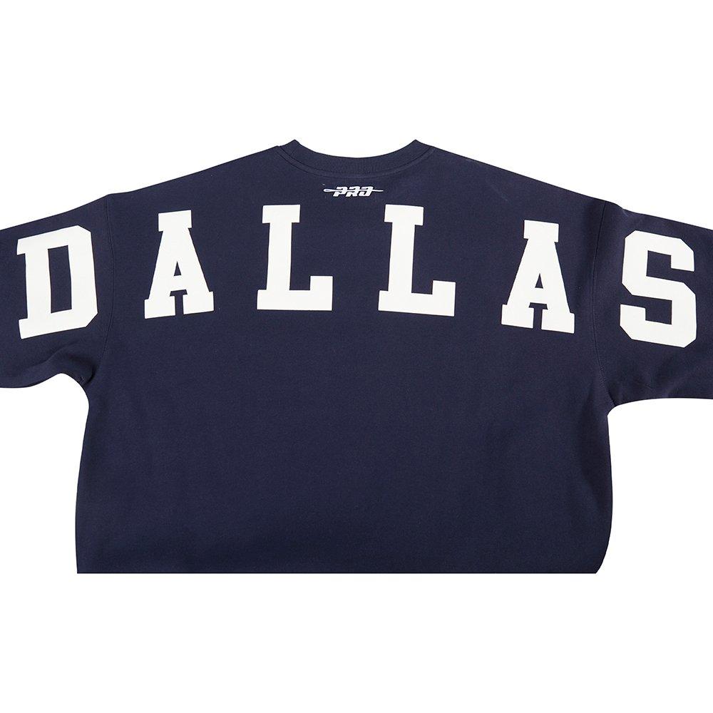 Pro Standard Men's NFL Dallas Cowboys Wingspan Drop Shoulder Fleece Crewneck - Navy - NAVY