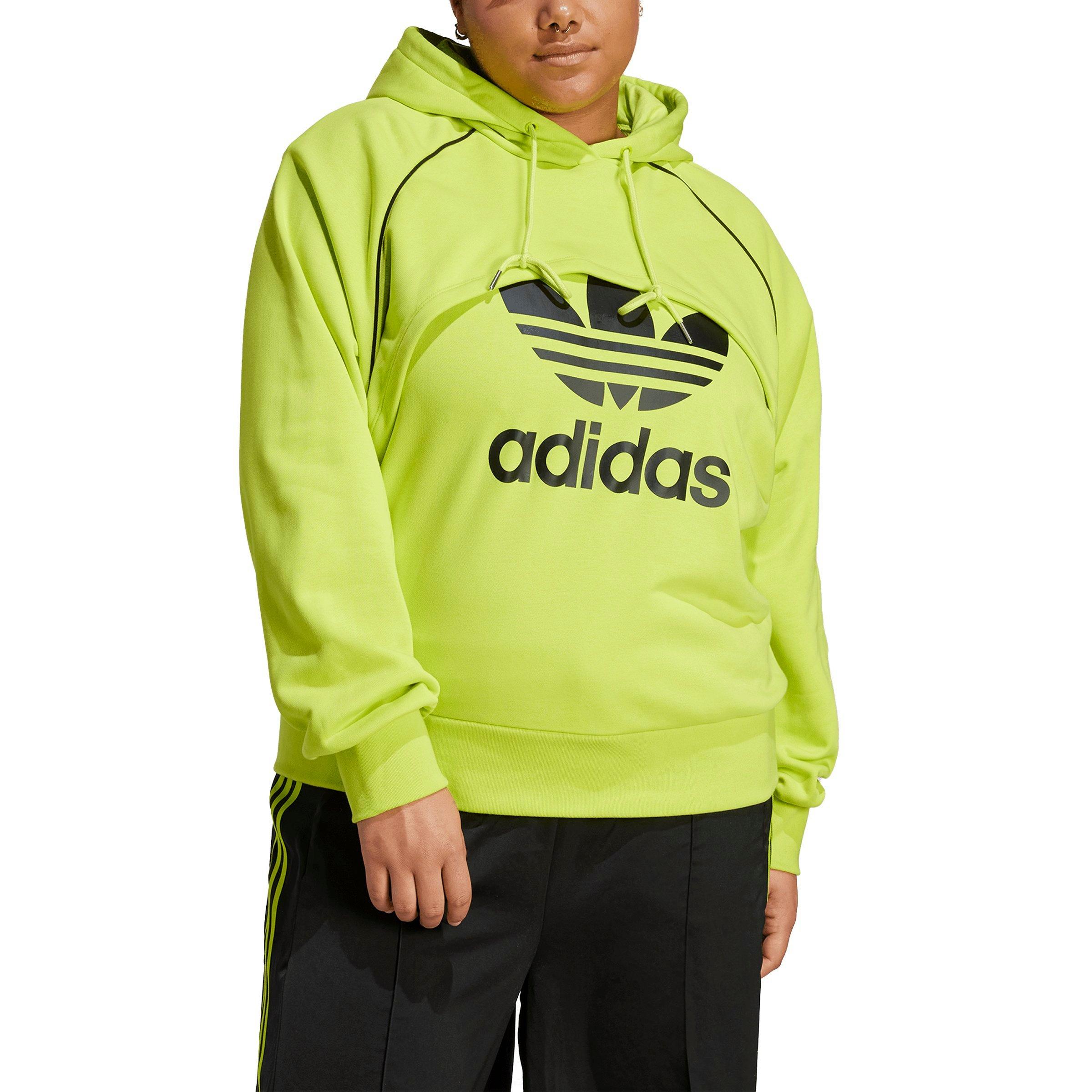 adidas Women s Big Trefoil Logo Hoodie Yellow Hibbett City Gear