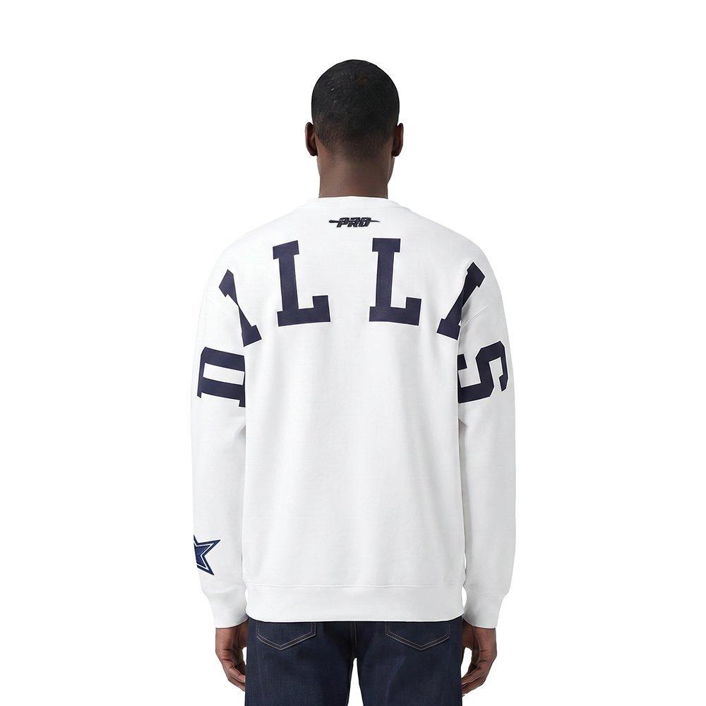Pro Standard Men's NFL Dallas Cowboys Wingspan Drop Shoulder Fleece Crewneck - White - WHITE