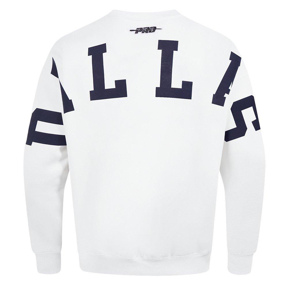 Pro Standard Men's NFL Dallas Cowboys Wingspan Drop Shoulder Fleece Crewneck - White - WHITE