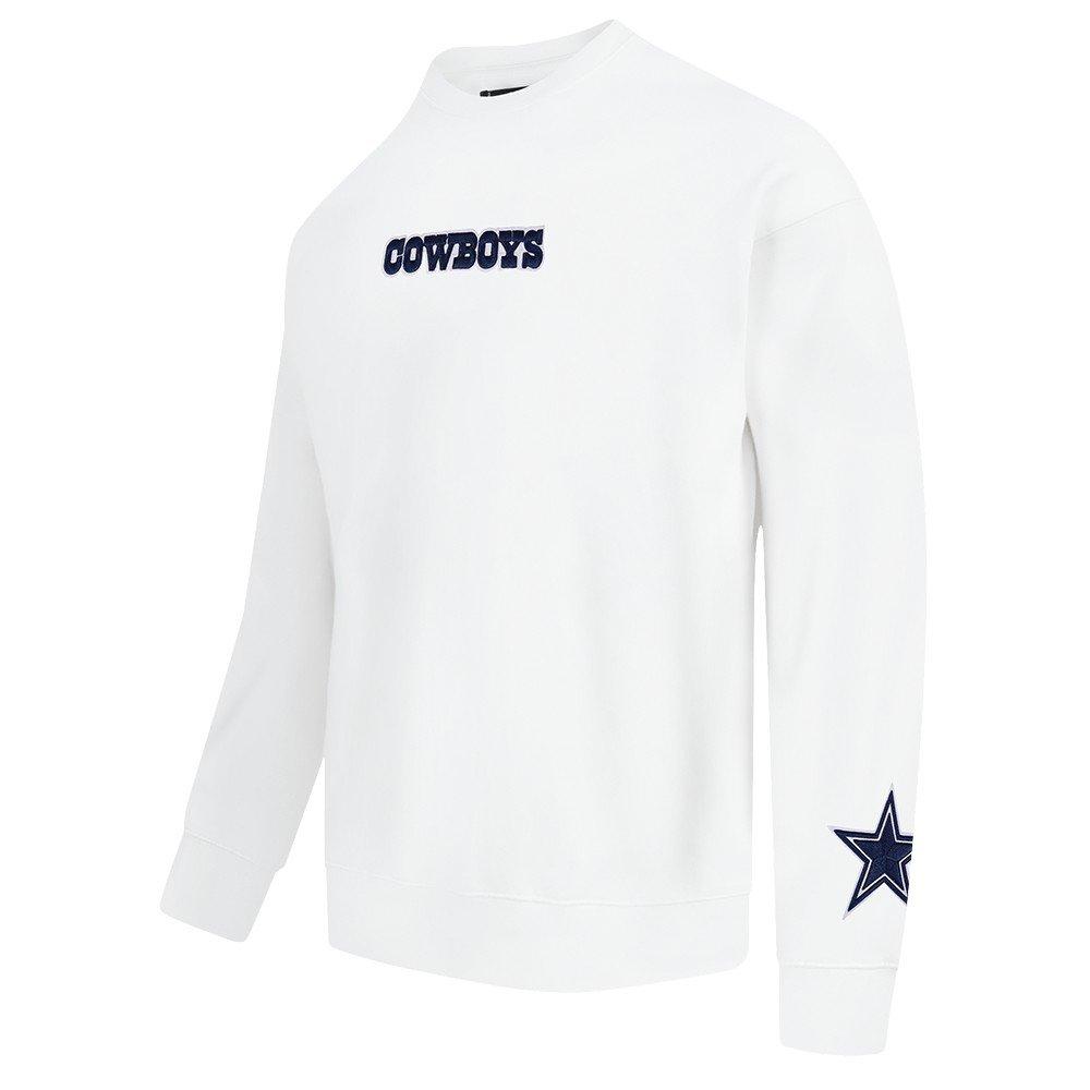Pro Standard Men's NFL Dallas Cowboys Wingspan Drop Shoulder Fleece Crewneck - White - WHITE