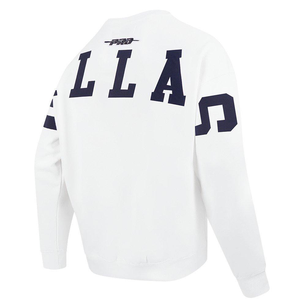 Pro Standard Men's NFL Dallas Cowboys Wingspan Drop Shoulder Fleece Crewneck - White - WHITE