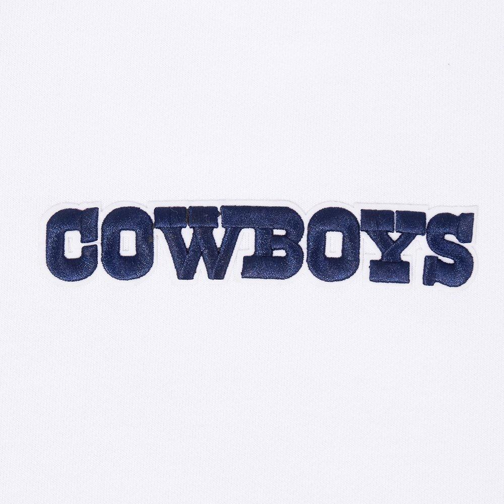 Pro Standard Men's NFL Dallas Cowboys Wingspan Drop Shoulder Fleece Crewneck - White - WHITE