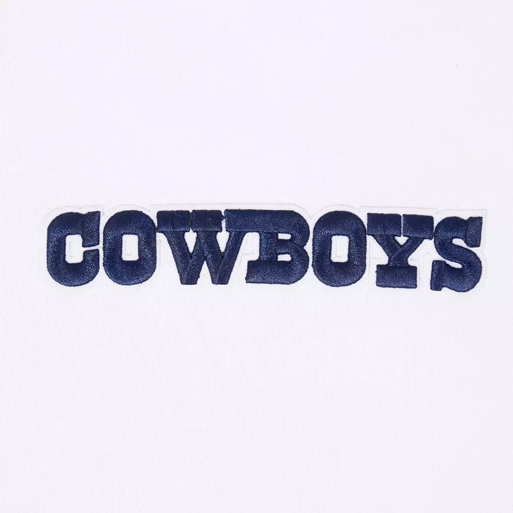 Pro Standard Men's NFL Dallas Cowboys Wingspan Drop Shoulder Fleece Crewneck - White - WHITE