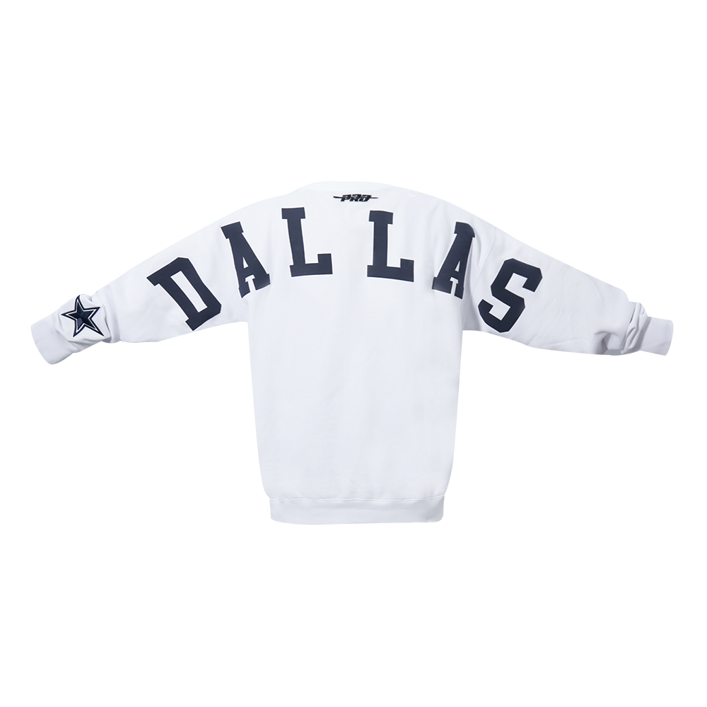 Pro Standard Men's NFL Dallas Cowboys Wingspan Drop Shoulder Fleece Crewneck - White - WHITE