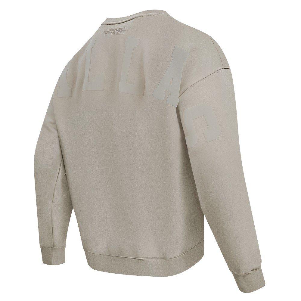 Pro Standard Men's NFL Dallas Cowboys Wingspan Drop Shoulder Fleece Crewneck - Taupe - TAUPE