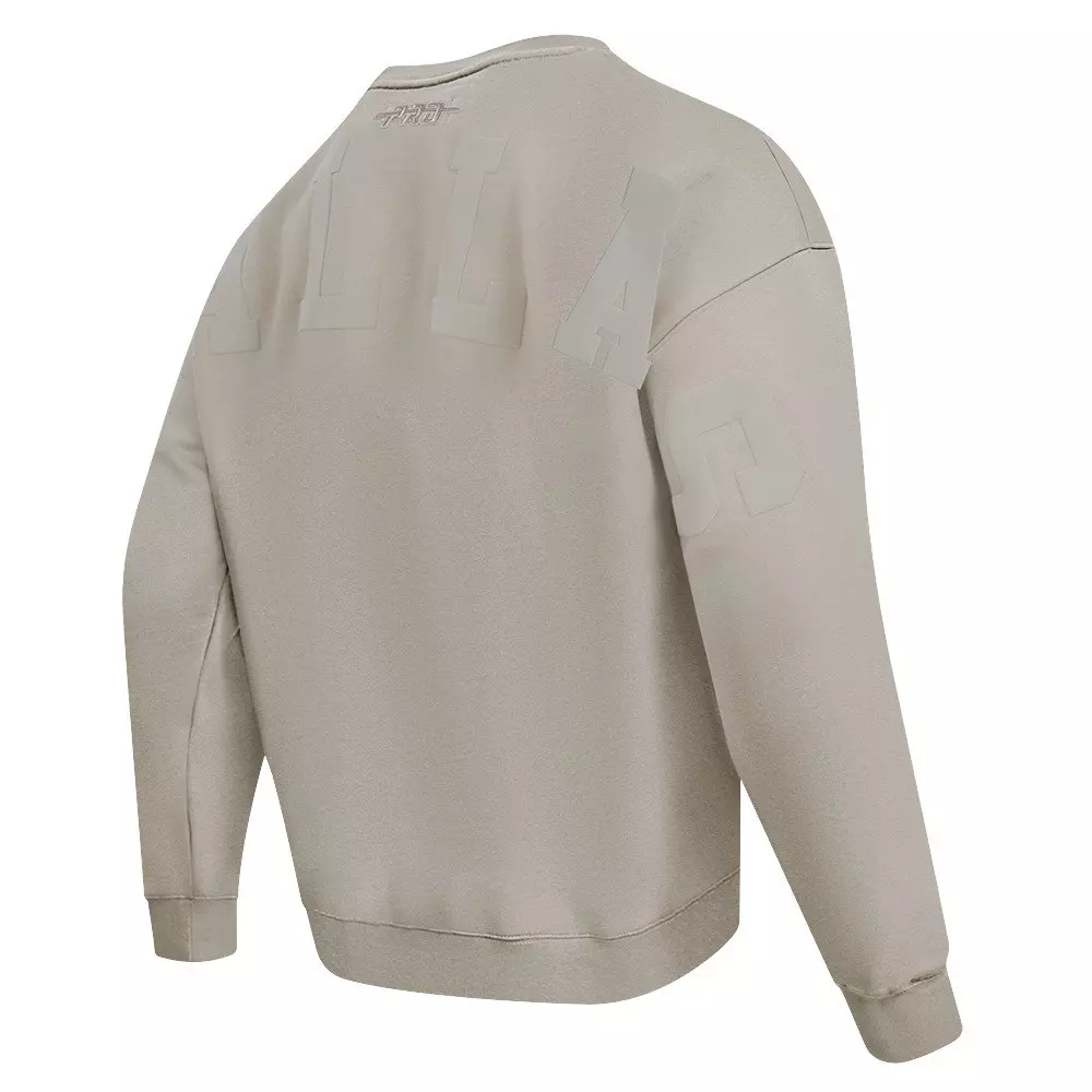 Pro Standard Men's NFL Dallas Cowboys Wingspan Drop Shoulder Fleece Crewneck - Taupe - TAUPE