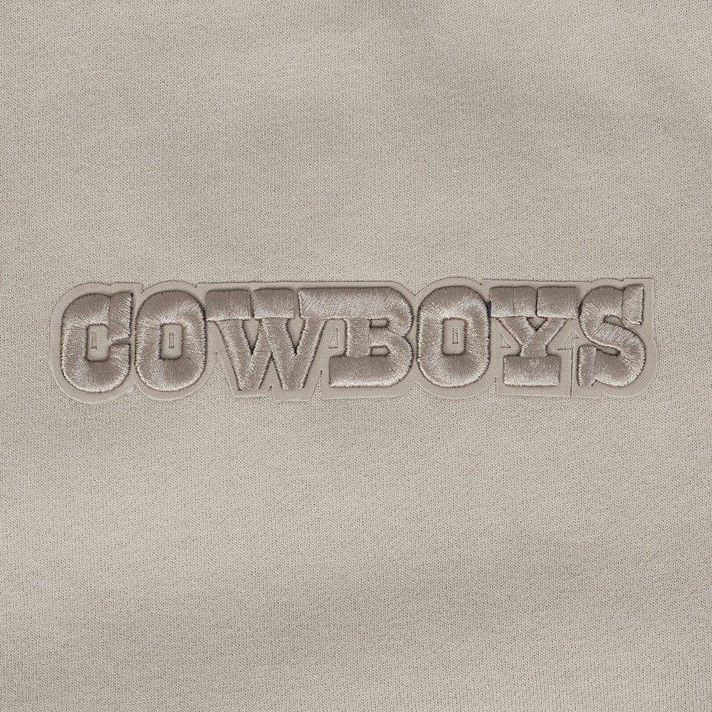 Pro Standard Men's NFL Dallas Cowboys Wingspan Drop Shoulder Fleece Crewneck - Taupe - TAUPE