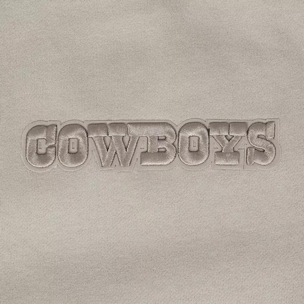 Pro Standard Men's NFL Dallas Cowboys Wingspan Drop Shoulder Fleece Crewneck - Taupe - TAUPE