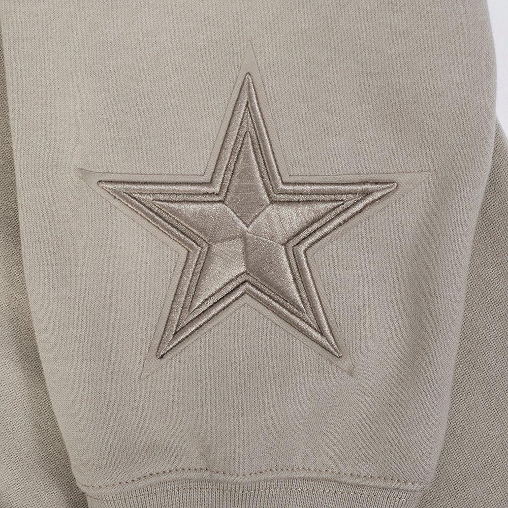 Pro Standard Men's NFL Dallas Cowboys Wingspan Drop Shoulder Fleece Crewneck - Taupe - TAUPE