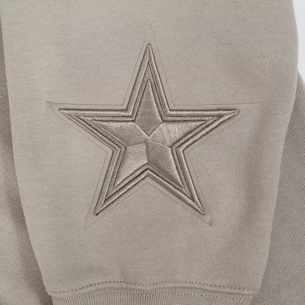 Pro Standard Men's NFL Dallas Cowboys Wingspan Drop Shoulder Fleece Crewneck - Taupe - TAUPE