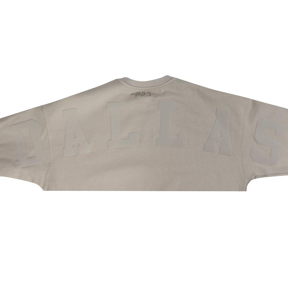 Pro Standard Men's NFL Dallas Cowboys Wingspan Drop Shoulder Fleece Crewneck - Taupe - TAUPE