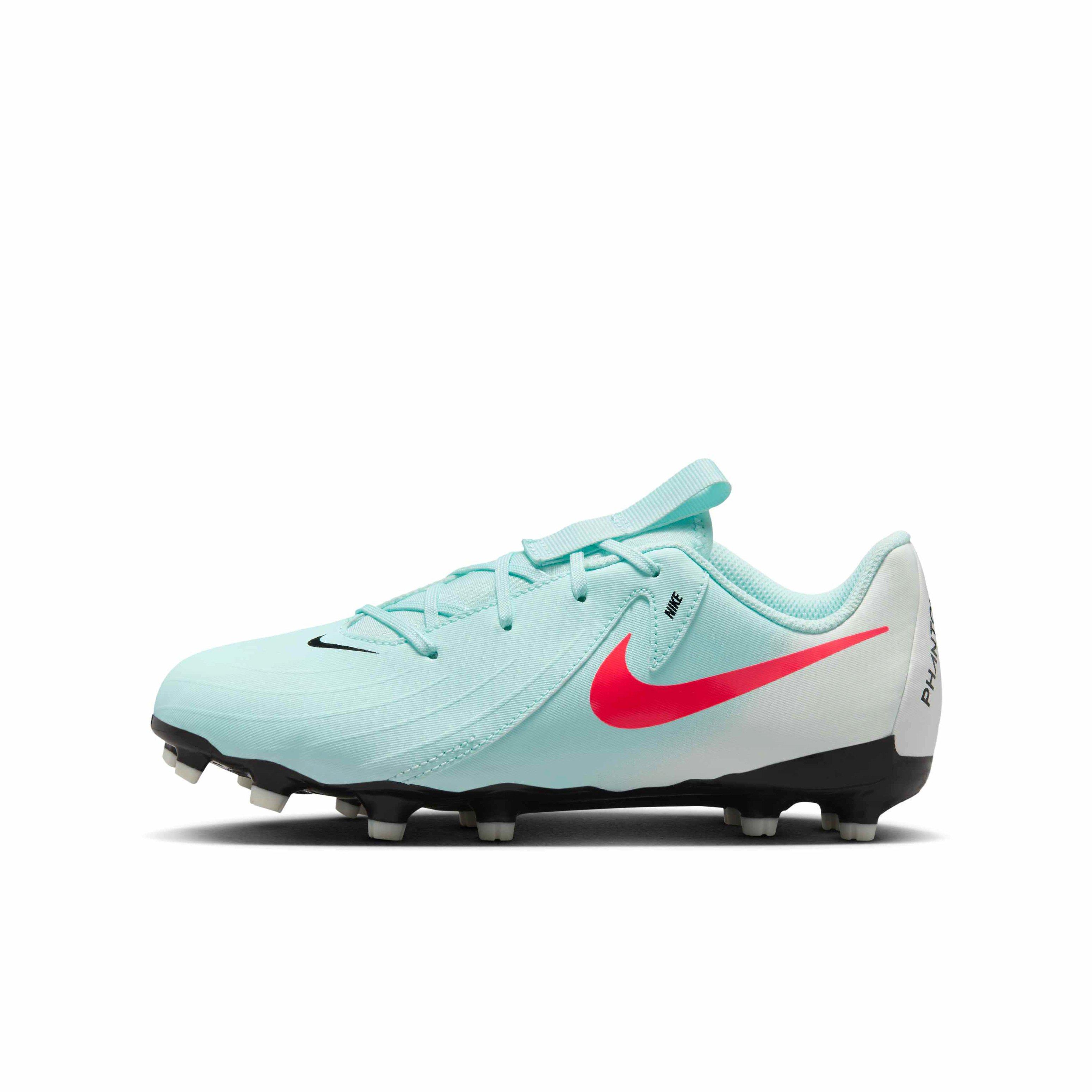 Nike Jr. Phantom GX 2 Academy MG Grade School Kids' "Mint/Off Noir/Atomic Red" Soccer Cleat