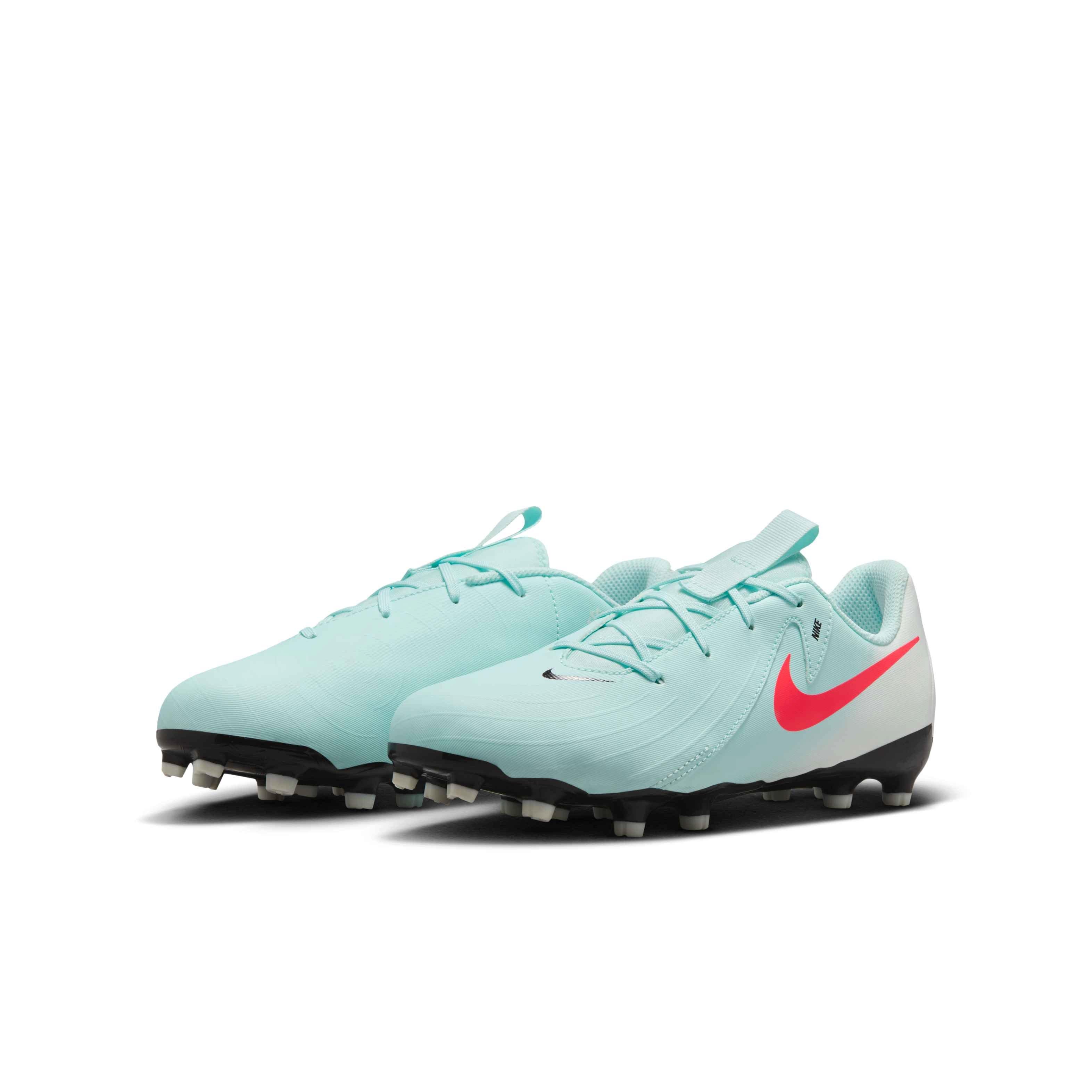 Nike Jr. Phantom GX 2 Academy MG Grade School Kids' "Mint/Off Noir/Atomic Red" Soccer Cleat