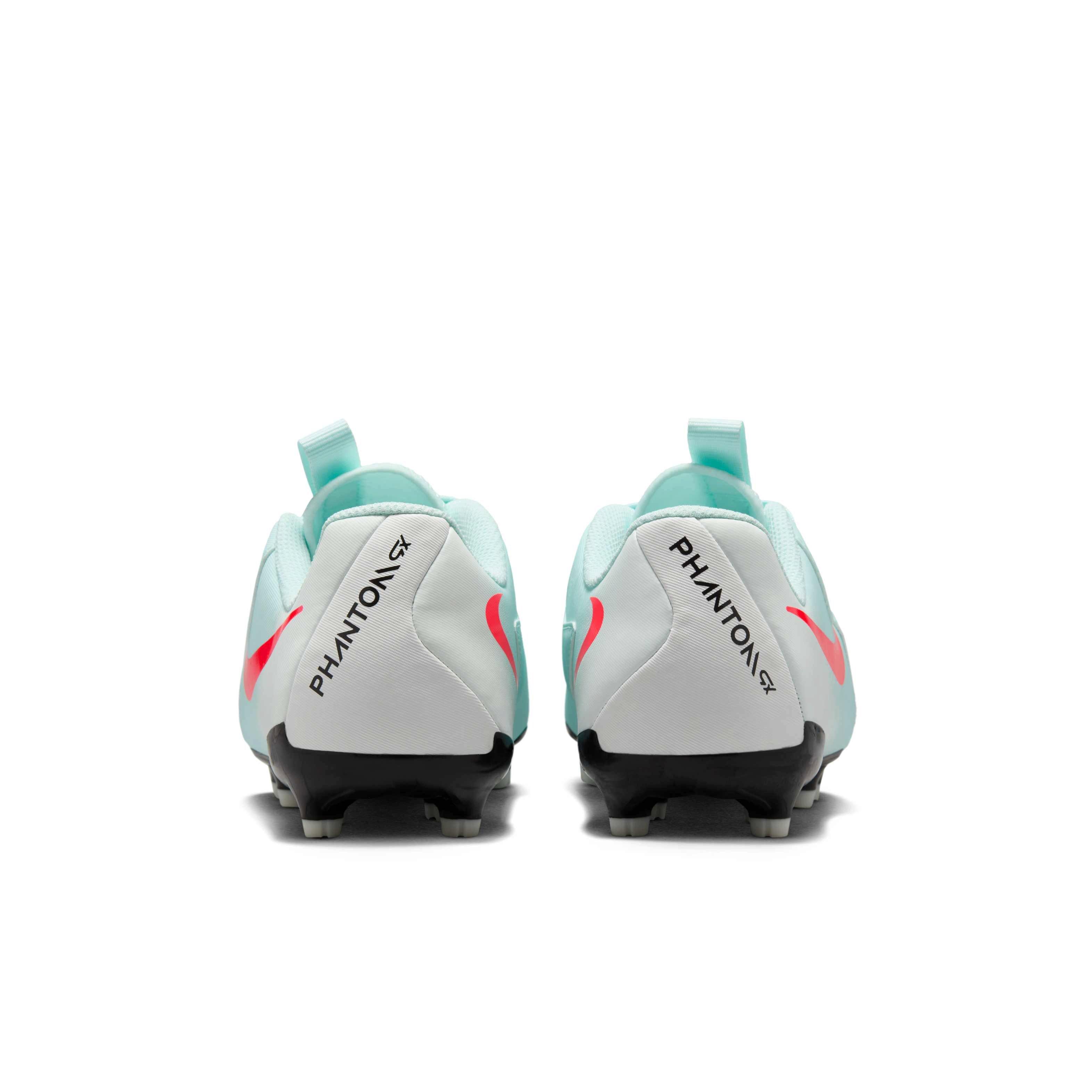 Nike Jr. Phantom GX 2 Academy MG Grade School Kids' "Mint/Off Noir/Atomic Red" Soccer Cleat