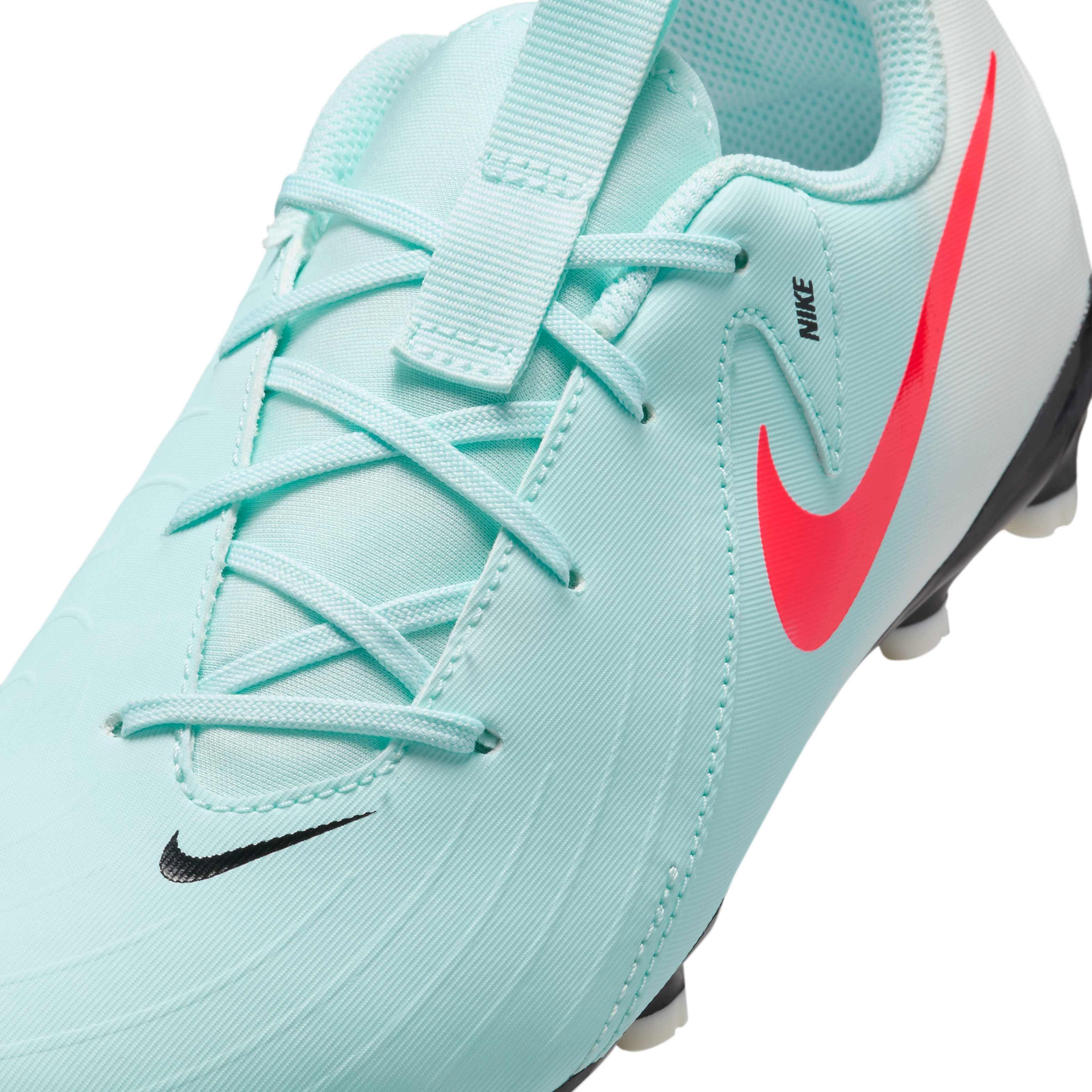 Nike Jr. Phantom GX 2 Academy MG Grade School Kids' "Mint/Off Noir/Atomic Red" Soccer Cleat