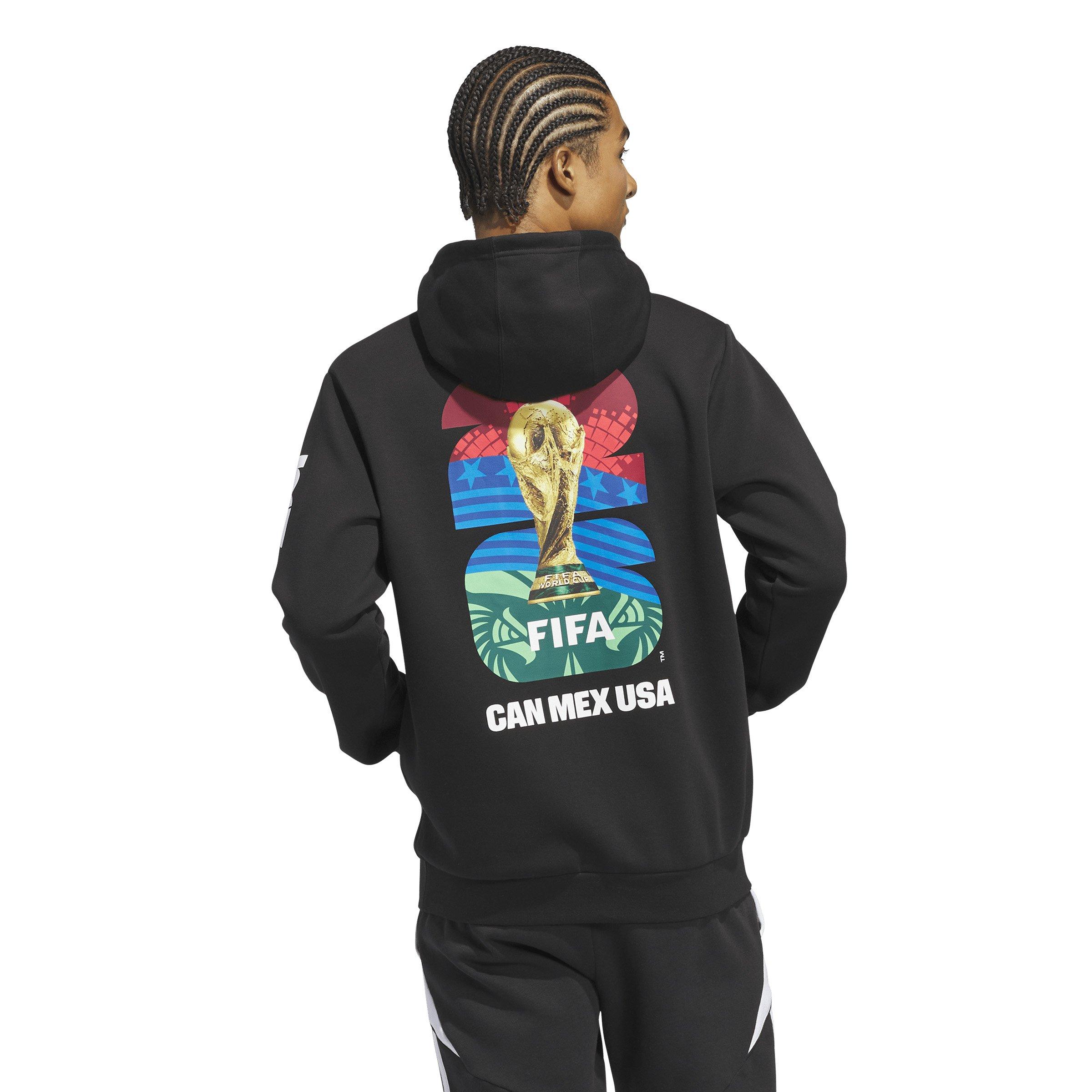 adidas Men's FIFA World Cup 26 Match Ball Graphic Hoodie - Black - BLACK Thumbnail View 2