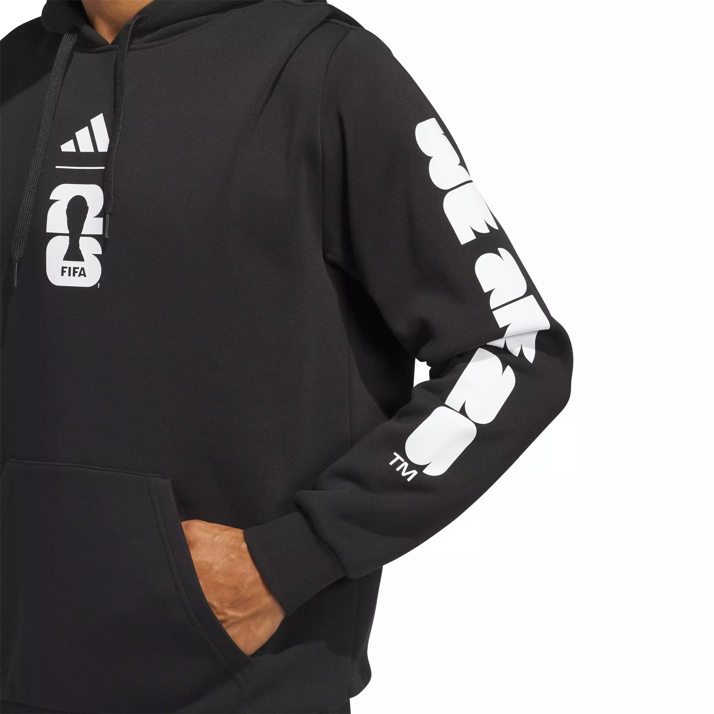 adidas Men's FIFA World Cup 26 Match Ball Graphic Hoodie - Black - BLACK