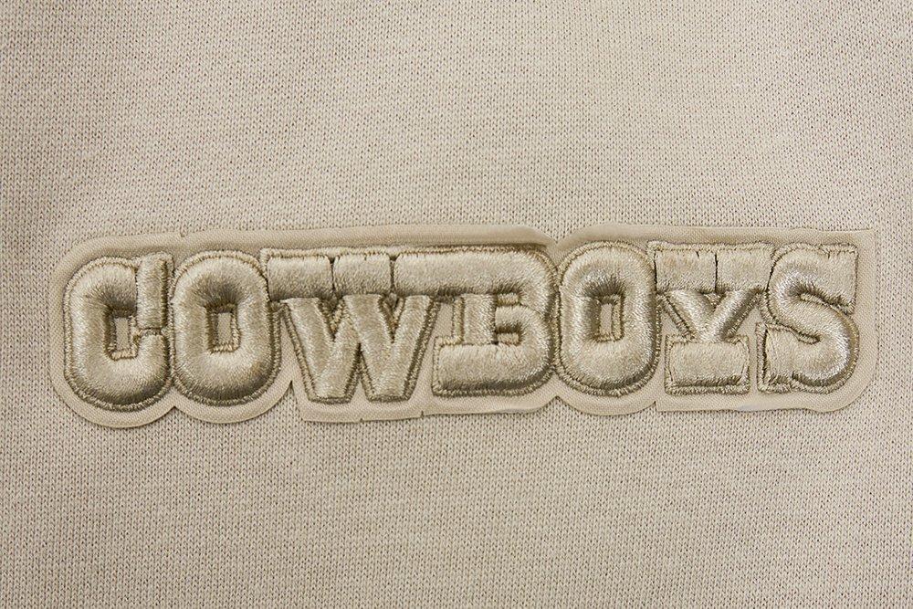 Pro Standard Men's NFL Dallas Cowboys Neutral Drop Shoulder Fleece Pullover Hoodie - Taupe - TAUPE