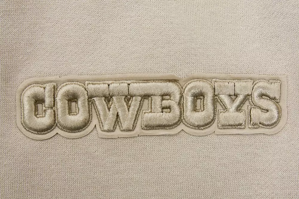 Pro Standard Men's NFL Dallas Cowboys Neutral Drop Shoulder Fleece Pullover Hoodie - Taupe - TAUPE