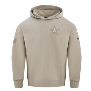 Pro Standard Men's NFL Dallas Cowboys Neutral Drop Shoulder Fleece Pullover Hoodie - Taupe - TAUPE