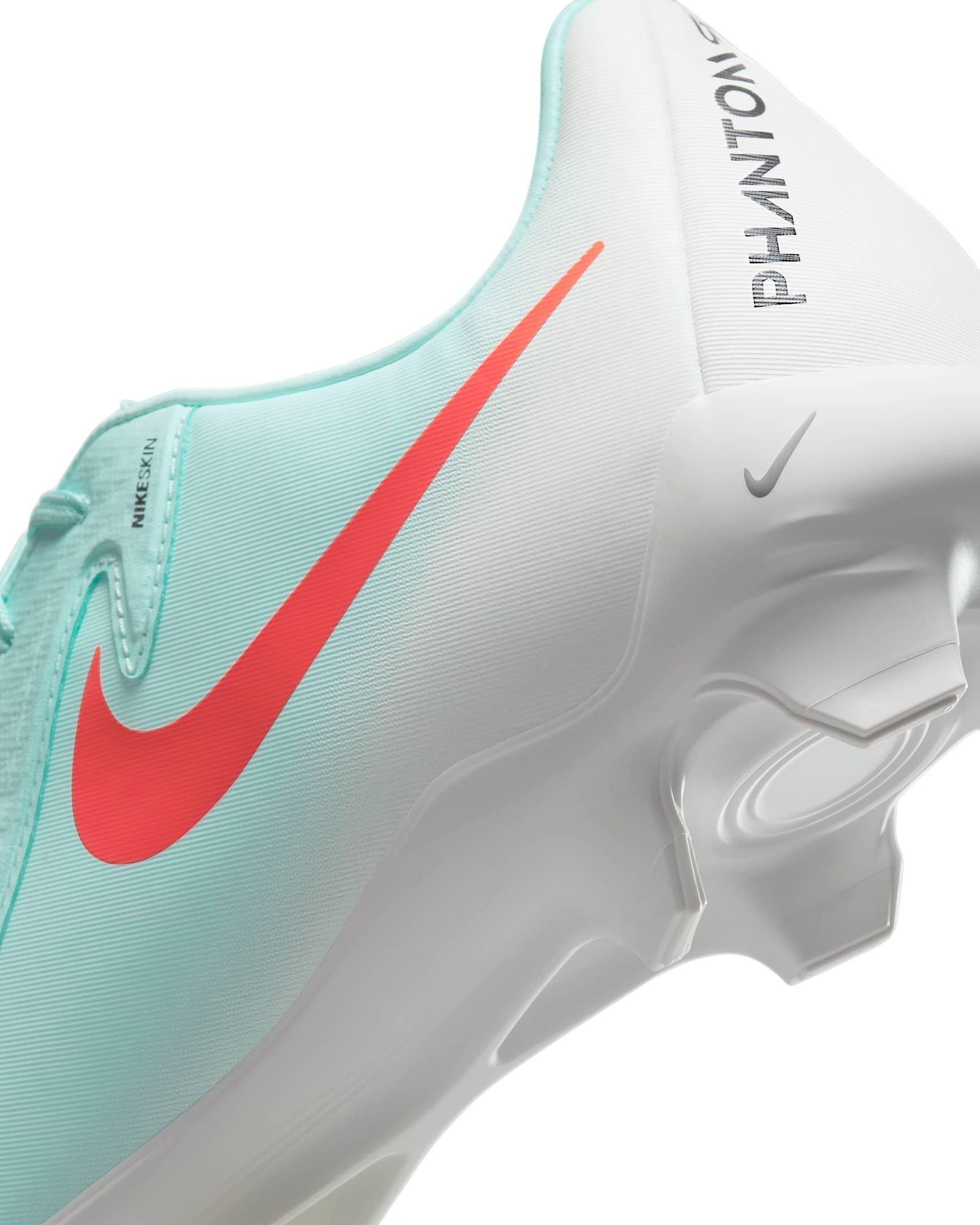 Nike Phantom GX 2 Academy MG "Mint/Off-Noir/Atomic Red" Men's Soccer Cleat - MINT/WHITE/RED Thumbnail View 7