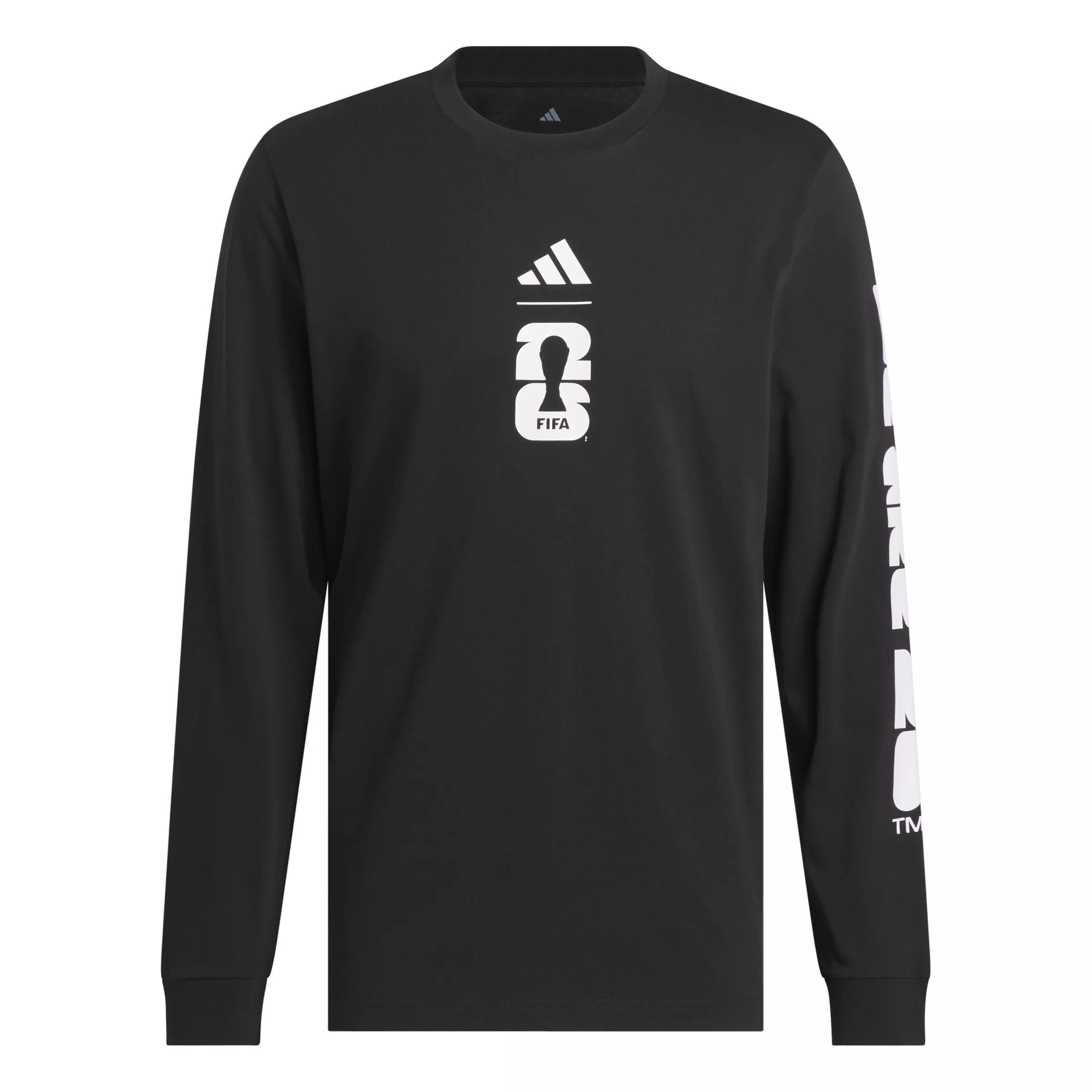 adidas Men's World Cup 26 OMB Graphic Long Sleeve T-Shirt - Black - BLACK