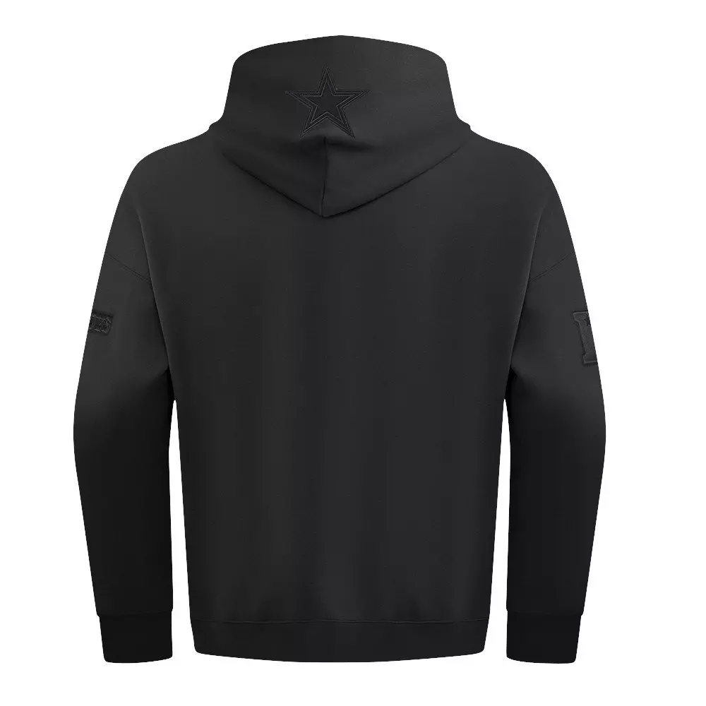Pro Standard Men's NFL Dallas Cowboys Neutral Drop Shoulder Pullover Hoodie - Black - BLACK