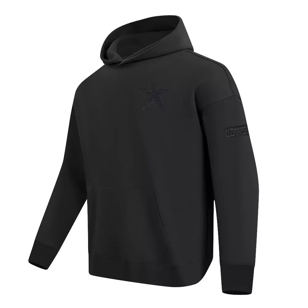 Pro Standard Men's NFL Dallas Cowboys Neutral Drop Shoulder Pullover Hoodie - Black - BLACK