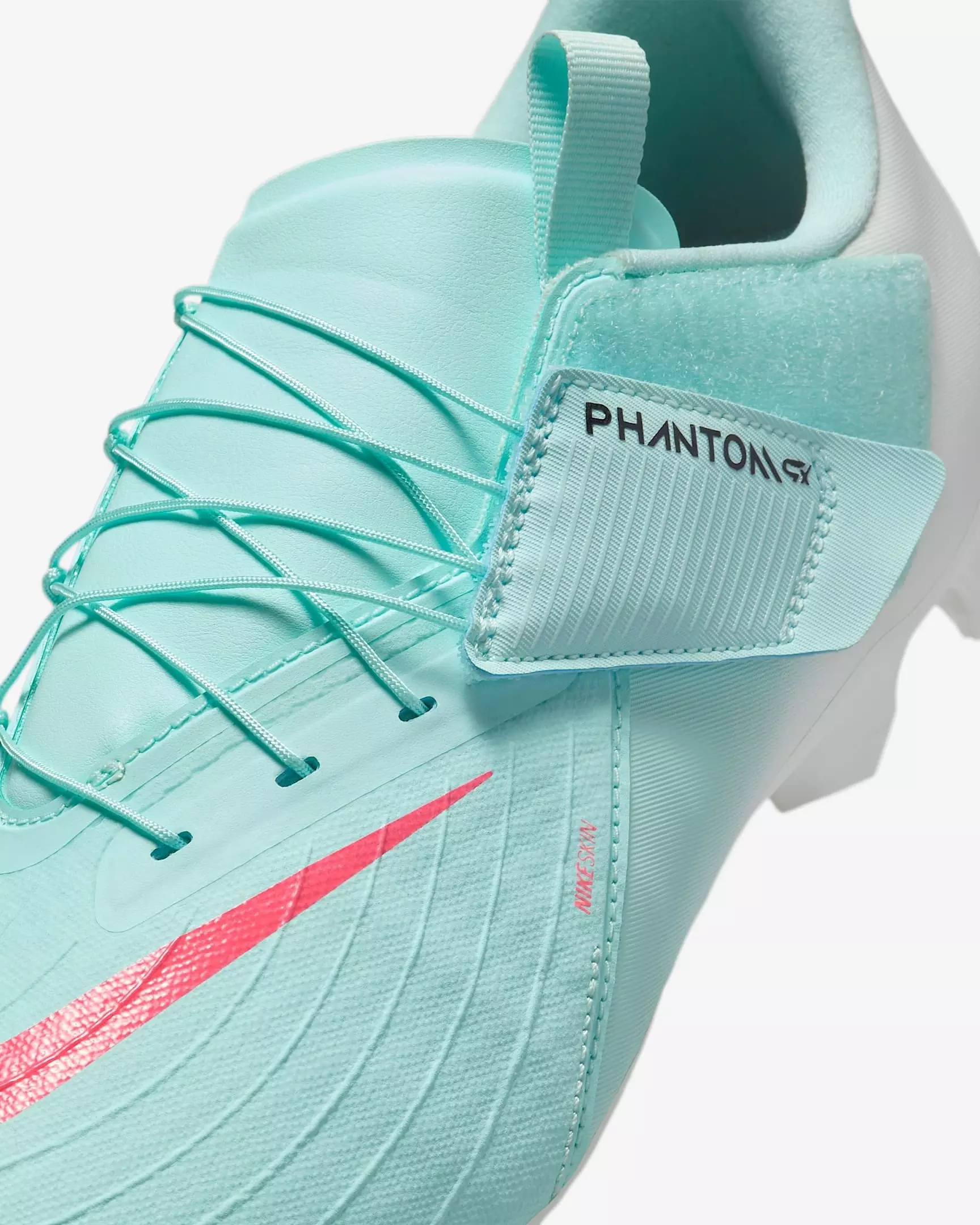 Nike Phantom GX 2 Academy EasyOn MG "Mint/Off Noir/Atomic Red" Men's Soccer Cleat - MINT/OFF NOIR/RED