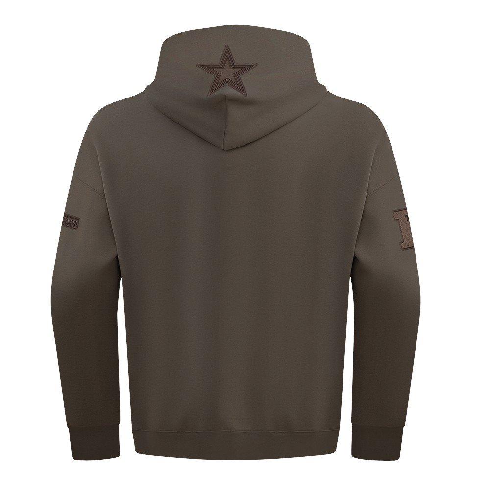 Pro Standard Men's NFL Dallas Cowboys Neutral Drop Shoulder Pullover Hoodie - Dk Taupe - DK TAUPE